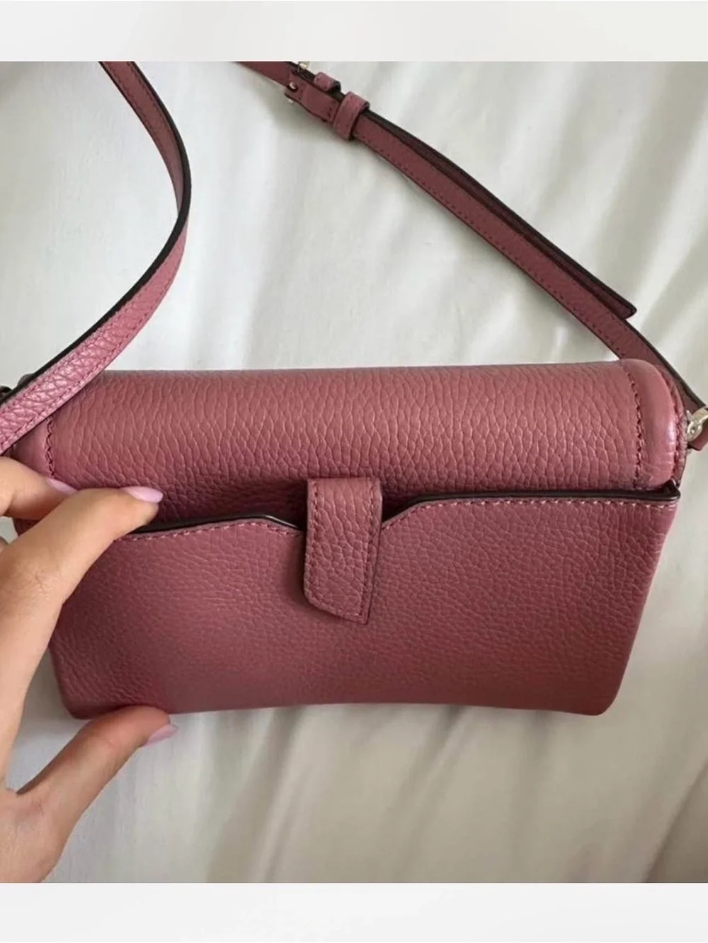 Michael Kors Rose Pink Pebbled Leather Crossbody